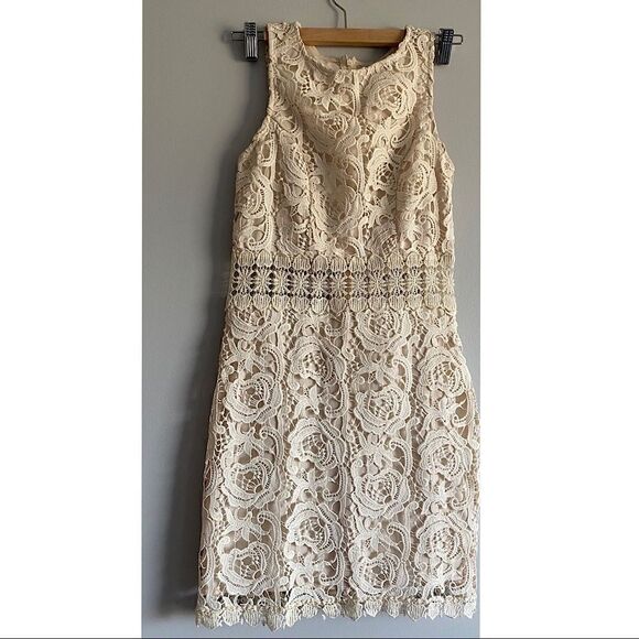 Just Me Floral Lace Midi Dress. Size S - Picture 1 of 6